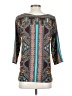 Pink Owl 100% Polyester Teal 3/4 Sleeve Blouse Size S - photo 2