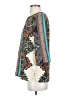 Pink Owl 100% Polyester Teal 3/4 Sleeve Blouse Size S - photo 5