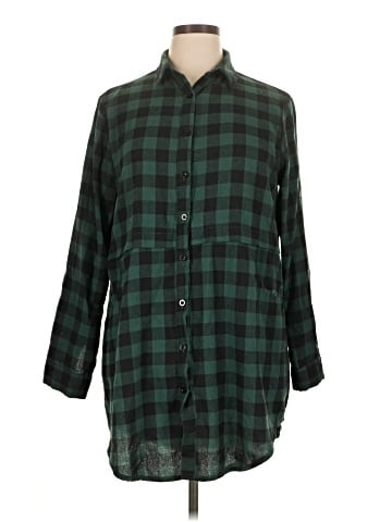 HOTOUCH 3/4 Sleeve Button-Down Shirt (view 1)