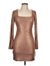 City Studio Metallic Brown Cocktail Dress Size L - photo 1