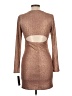 City Studio Metallic Brown Cocktail Dress Size L - photo 2