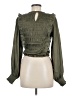 Glam Green Long Sleeve Blouse Size M - photo 2