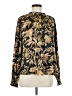 H&M 100% Polyester Floral Gold Long Sleeve Blouse Size 8 - photo 1