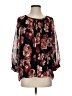 Madewell 100% Polyester Floral Black Red 3/4 Sleeve Blouse Size S (estimated) - photo 1