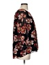 Madewell 100% Polyester Floral Black Red 3/4 Sleeve Blouse Size S (estimated) - photo 4