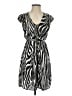 H&M 100% Polyester Animal Print Black Casual Dress Size 2 - photo 1