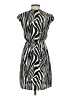 H&M 100% Polyester Animal Print Black Casual Dress Size 2 - photo 2