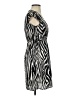 H&M 100% Polyester Animal Print Black Casual Dress Size 2 - photo 4