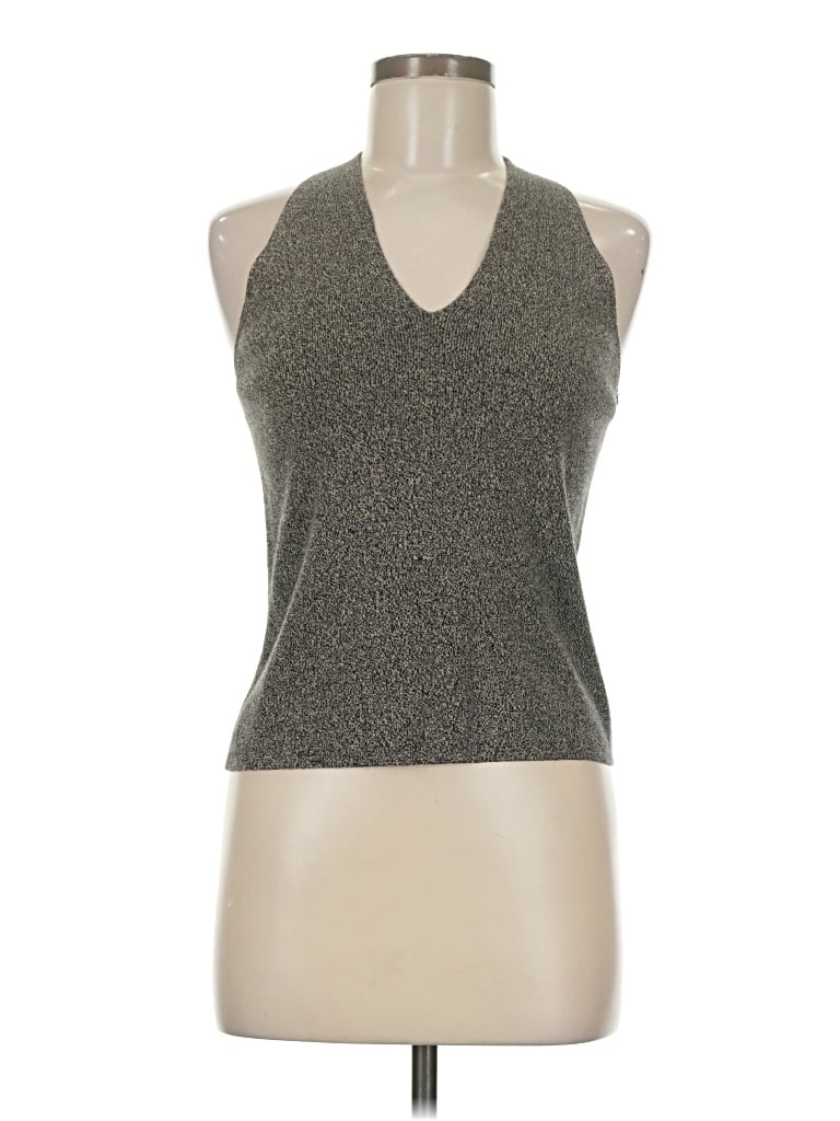 Pre-owned Valerie Stevens Tank Top Black Halter Neckline Tops