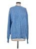 MNG Chevron-herringbone Blue Pullover Sweater Size S - photo 1