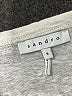 Sandro 100% Linen Solid Marled Color Block Ivory Long Sleeve Top Size Lg (3) - photo 7