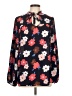 Gibson Floral Black Long Sleeve Blouse Size L - photo 1