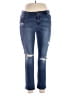 Midnight Velvet Hearts Blue Jeans Size 14 - photo 1