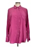Nine West 100% Polyester Solid Pink Long Sleeve Blouse Size L - photo 1