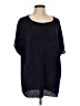 Long Tall Sally 100% Polyester Blue Short Sleeve Blouse Size M - photo 1