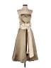 Bill Levkoff 100% Polyester Solid Tan Cocktail Dress Size 8 - photo 1