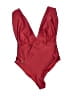 Leonisa Solid Burgundy One Piece Swimsuit Size XS - photo 1