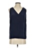Tory Burch 100% Silk Blue Sleeveless Silk Top Size 2 - photo 1