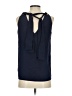 Tory Burch 100% Silk Blue Sleeveless Silk Top Size 2 - photo 2