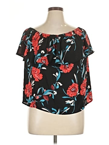 Bar III Short Sleeve Blouse (view 1)