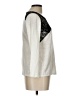 Sandro 100% Linen Solid Marled Color Block Ivory Long Sleeve Top Size Lg (3) - photo 4