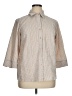 Appleseeds Houndstooth Tan 3/4 Sleeve Button-Down Shirt Size XL - photo 1