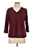 Assorted Brands Burgundy 3/4 Sleeve Top Size L - photo 1