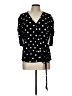 Versona Polka Dots Black 3/4 Sleeve Blouse Size L - photo 1