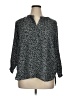 Jachs Girlfriend 100% Polyester Black 3/4 Sleeve Blouse Size XL - photo 1
