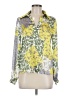 Industry 100% Polyester Floral Yellow Long Sleeve Blouse Size M (estimated) - photo 1