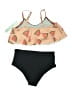 DRESSFO Print Tan Two Piece Swimsuit Size 8 - photo 2