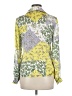 Industry 100% Polyester Floral Yellow Long Sleeve Blouse Size M (estimated) - photo 2