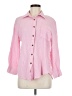 Unbranded Checkered-gingham Pink 3/4 Sleeve Button-Down Shirt Size M - photo 1