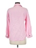 Unbranded Checkered-gingham Pink 3/4 Sleeve Button-Down Shirt Size M - photo 2