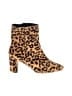 Banana Republic Animal Print Brown Tan Ankle Boots Size 9 - photo 1