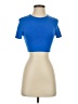 Zara Blue Short Sleeve Turtleneck Size S - photo 1