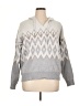 Rachel Zoe Chevron-herringbone Gray Pullover Sweater Size XL - photo 1