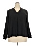Jennifer Lopez 100% Polyester Black Long Sleeve Blouse Size XXL - photo 1