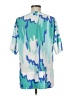 Crosby 100% Polyester Blue Short Sleeve Blouse Size M - photo 2