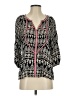 Rush Black 3/4 Sleeve Blouse Size S - photo 1