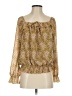 DR2 100% Polyester Gold Long Sleeve Blouse Size S - photo 1