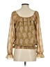DR2 100% Polyester Gold Long Sleeve Blouse Size S - photo 2