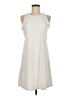 Lou & Grey Solid White Casual Dress Size M - photo 1