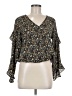 Max Studio 100% Polyester Black 3/4 Sleeve Blouse Size M (estimated) - photo 1
