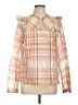 Current Air Plaid Ivory Long Sleeve Blouse Size L - photo 1