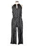 Ann Taylor LOFT Graphic Black Jumpsuit Size L (estimated) - photo 1