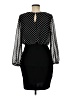En Focus Studio Polka Dots Black Cocktail Dress Size 8 - photo 2
