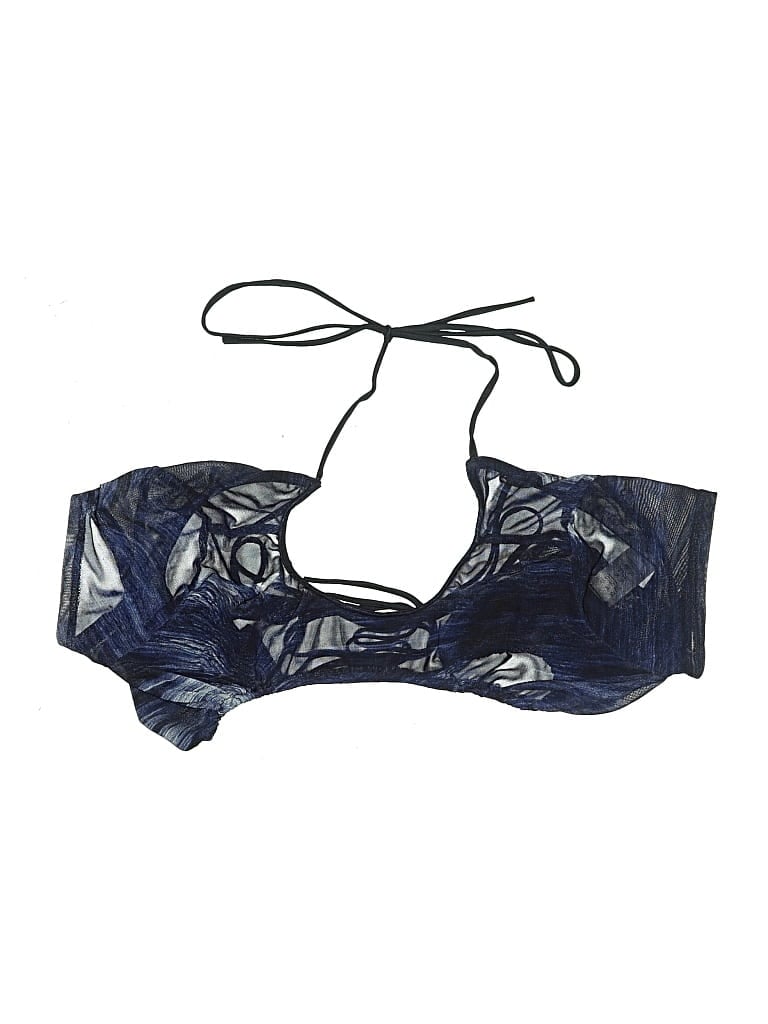 Lucy In The Sky Swimsuit Top Blue Paisley Pattern Swimwear - Used - Size Small