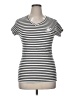 Assorted Brands Stripes Silver Short Sleeve T-Shirt Size XL - photo 1