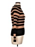Zara Stripes Multi Color Brown Turtleneck Sweater Size L - photo 4